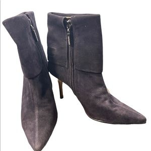 🇬🇧 Marks & Spencer London Aubergine Suede Boots from the Autograph Collection